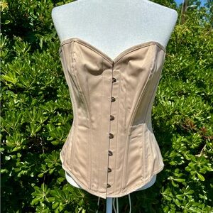 Corset Story Nude Satin Steel Boned Corset | Size 30 | Hourglass Shaping